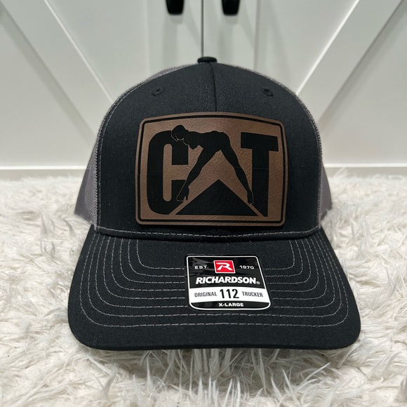 Laser engraved trucker Richardson 112 hat. Caterpillar CAT - Picture 2 of 2
